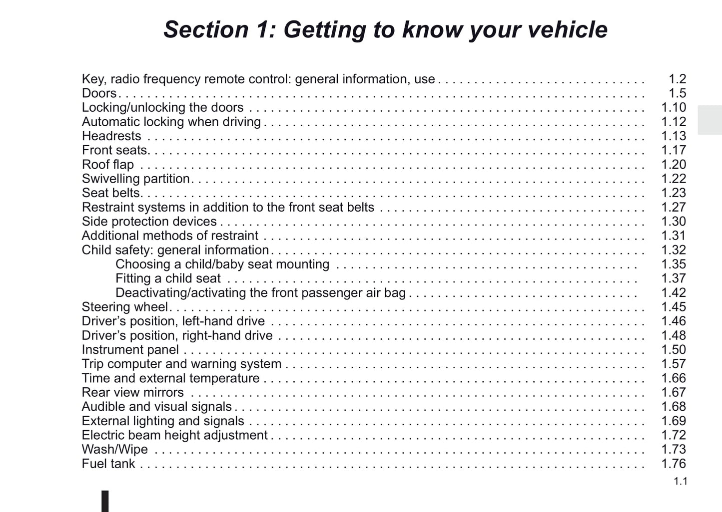 2011-2012 Renault Kangoo Owner's Manual | English