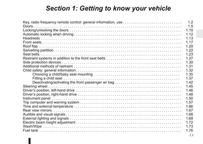 2011-2012 Renault Kangoo Owner's Manual | English