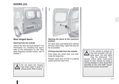 2011-2012 Renault Kangoo Owner's Manual | English