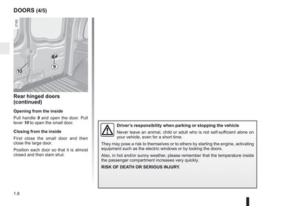 2011-2012 Renault Kangoo Owner's Manual | English