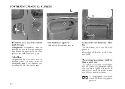 1998-1999 Renault Kangoo Owner's Manual | Dutch