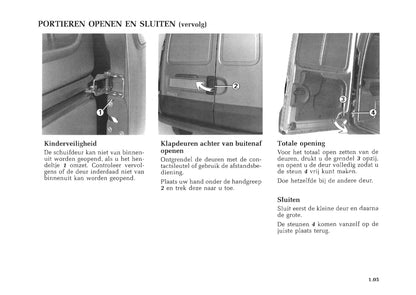 1998-1999 Renault Kangoo Owner's Manual | Dutch