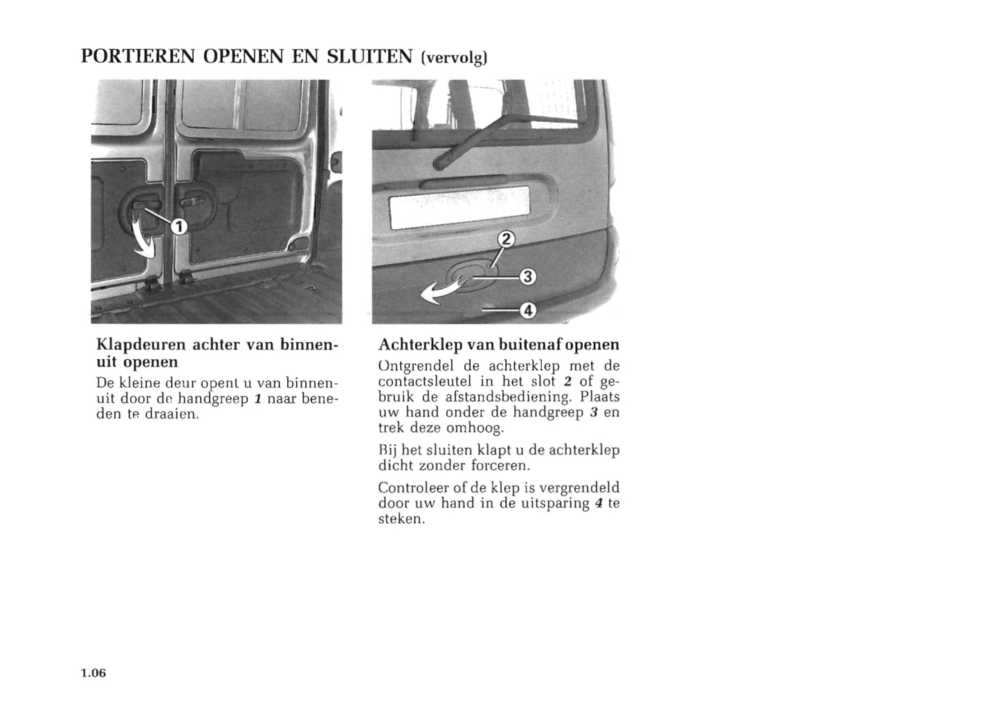 1998-1999 Renault Kangoo Owner's Manual | Dutch