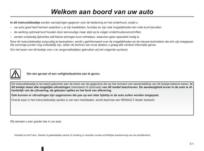 2012-2013 Renault Koleos Owner's Manual | Dutch