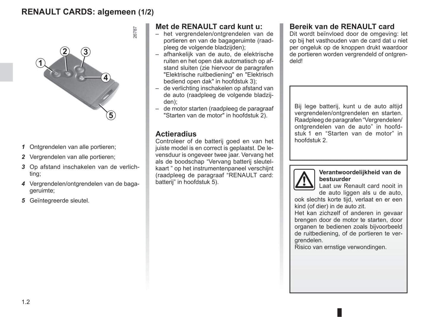 2012-2013 Renault Koleos Owner's Manual | Dutch