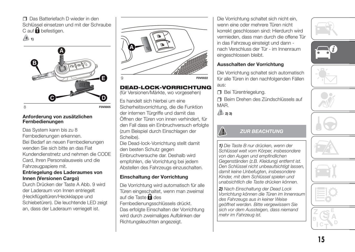 2016-2017 Fiat Doblò Gebruikershandleiding | Duits