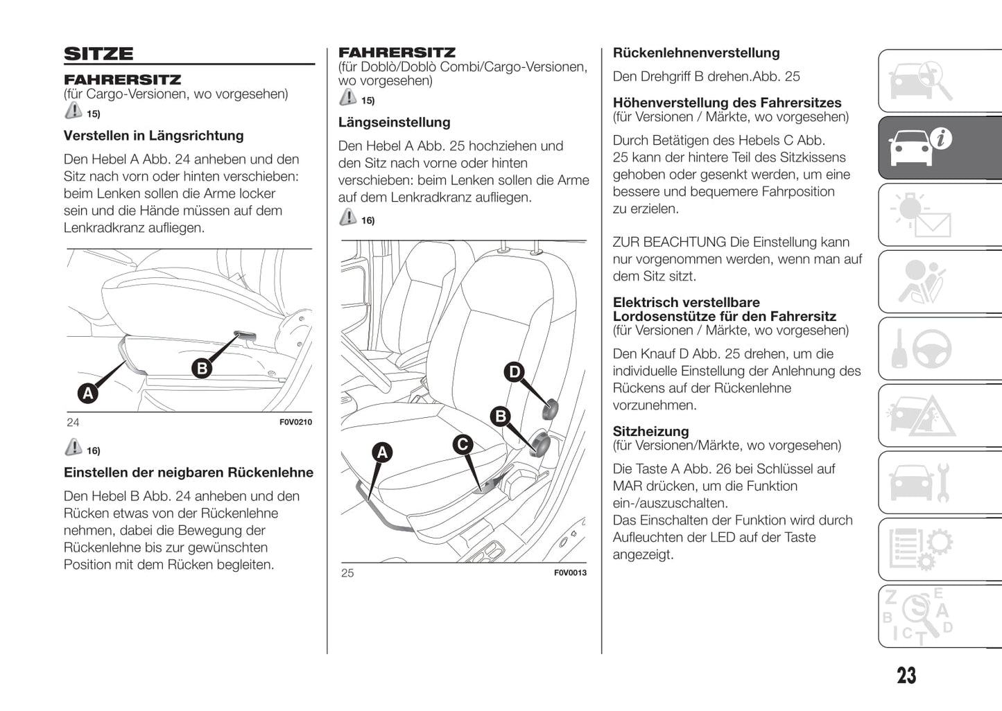 2016-2017 Fiat Doblò Gebruikershandleiding | Duits