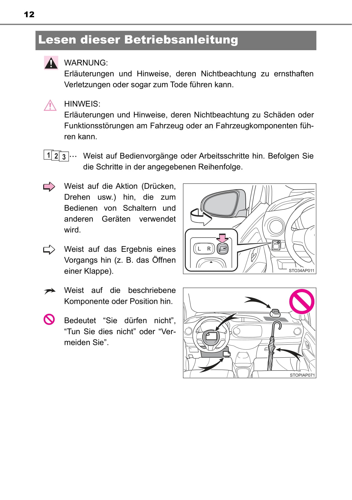 2017-2018 Toyota Yaris Hybrid Owner's Manual | German