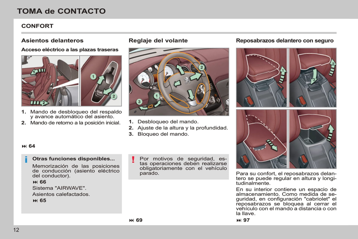 2011-2013 Peugeot 308 CC Bedienungsanleitung | Spanisch