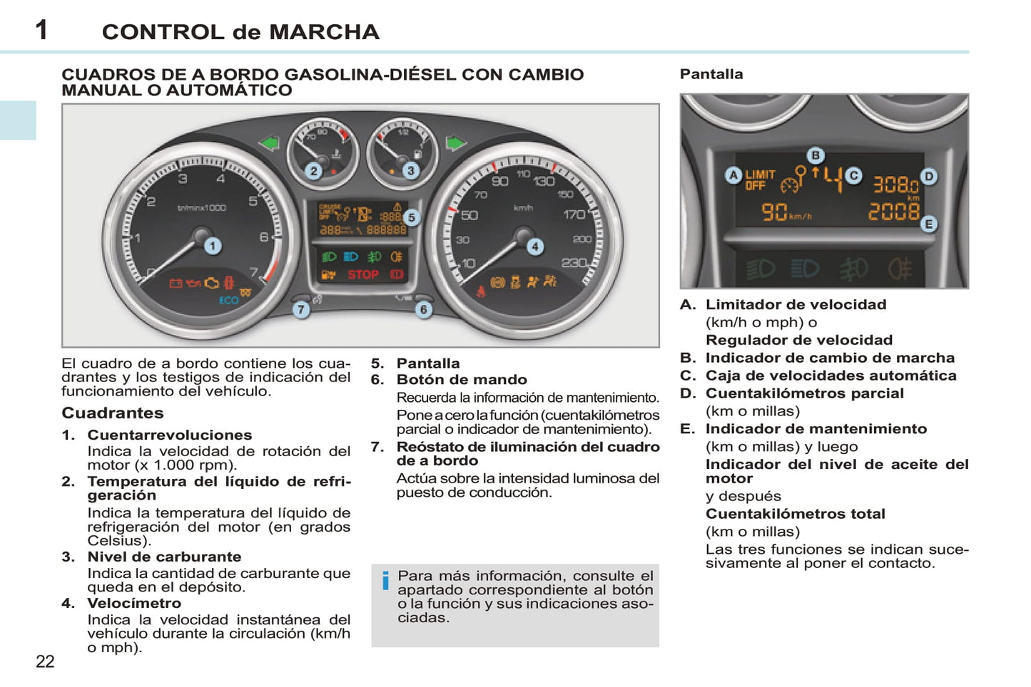 2011-2013 Peugeot 308 CC Bedienungsanleitung | Spanisch