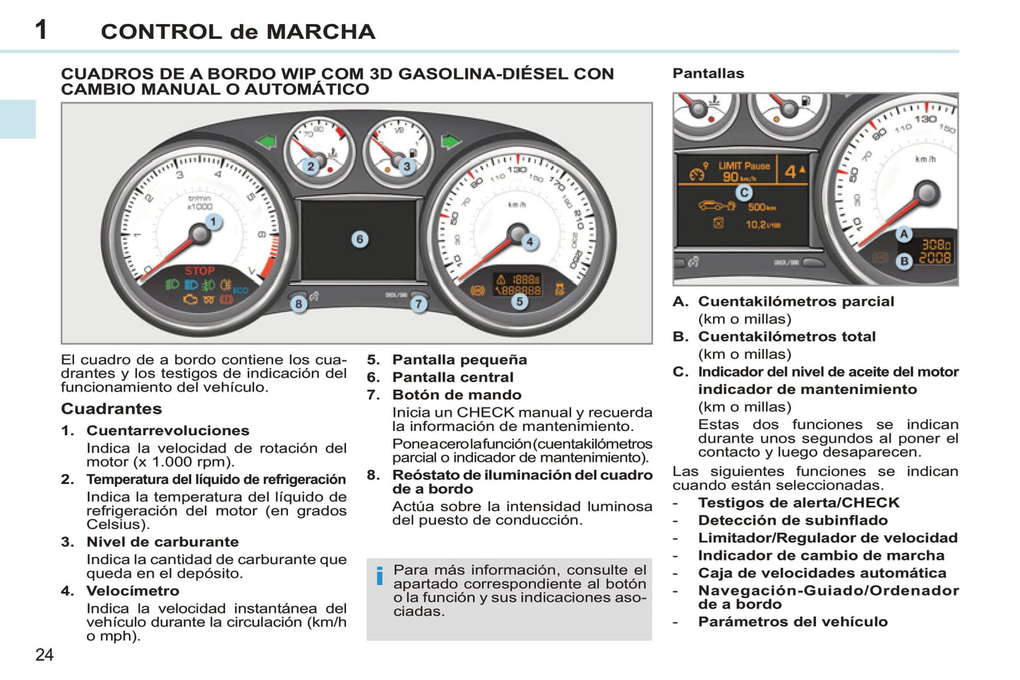 2011-2013 Peugeot 308 CC Bedienungsanleitung | Spanisch