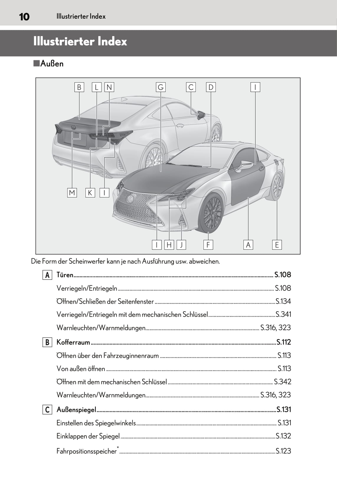 2018-2020 Lexus RC Manuel du propriétaire | Allemand