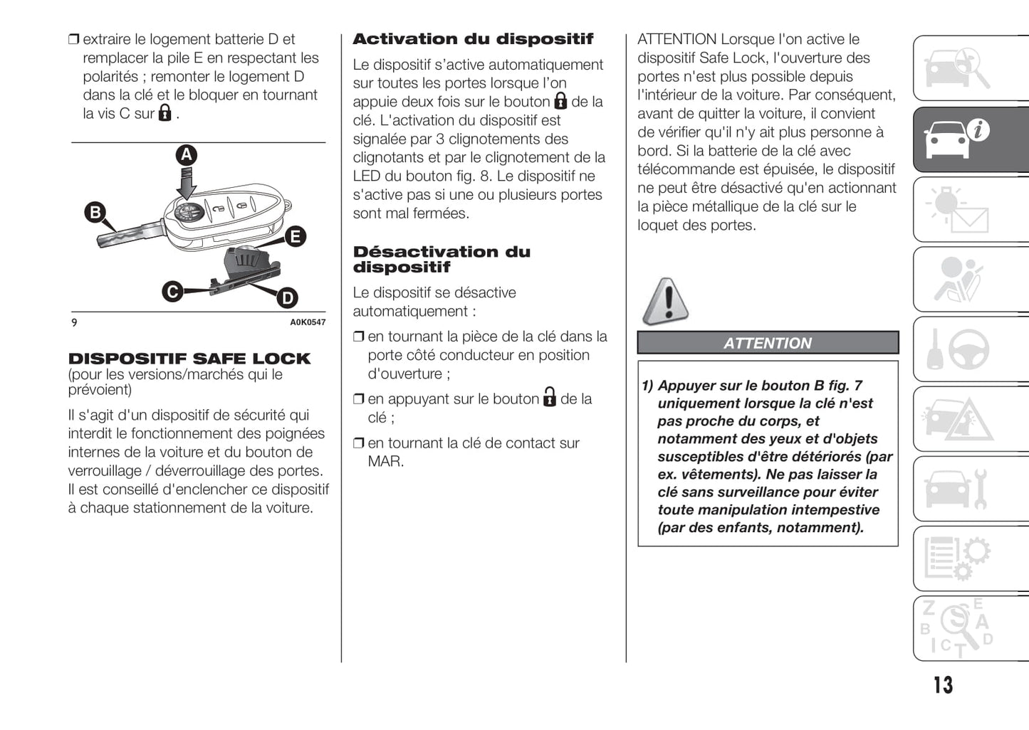 2014-2016 Alfa Romeo Giulietta Owner's Manual | French