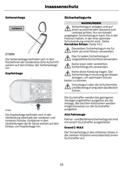 2012-2014 Ford C-Max Gebruikershandleiding | Duits