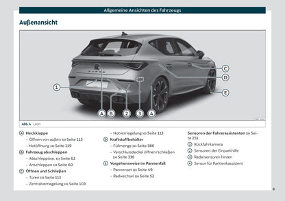 2021 Cupra Leon Owner's Manual | German