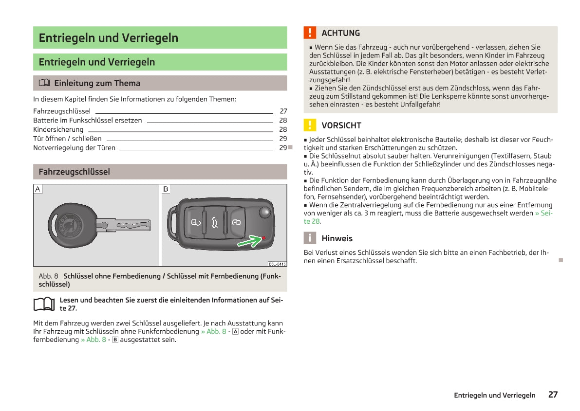 2009-2013 Skoda Yeti Manuel du propriétaire | Allemand