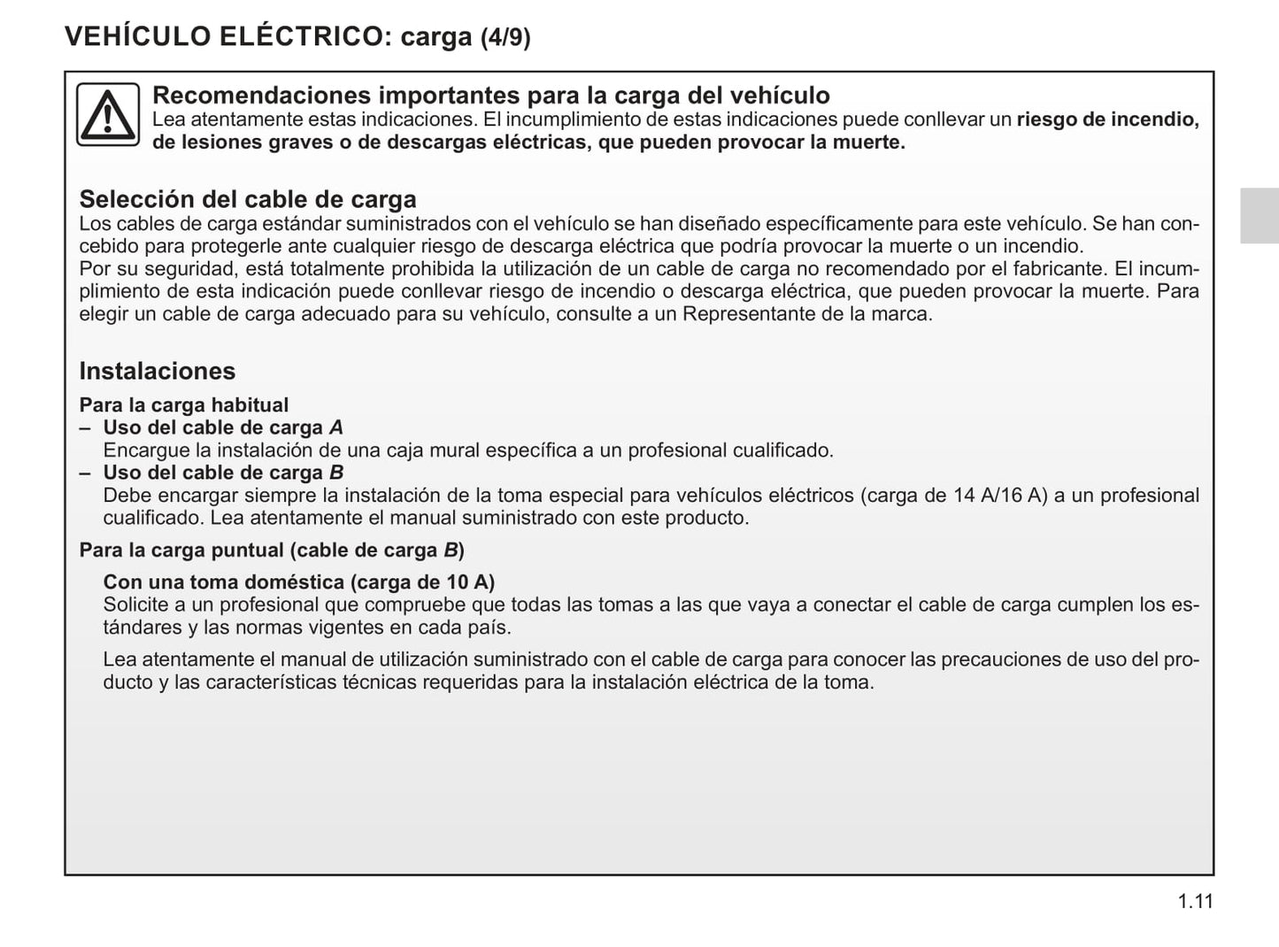 2018-2019 Renault Zoe Owner's Manual | Spanish