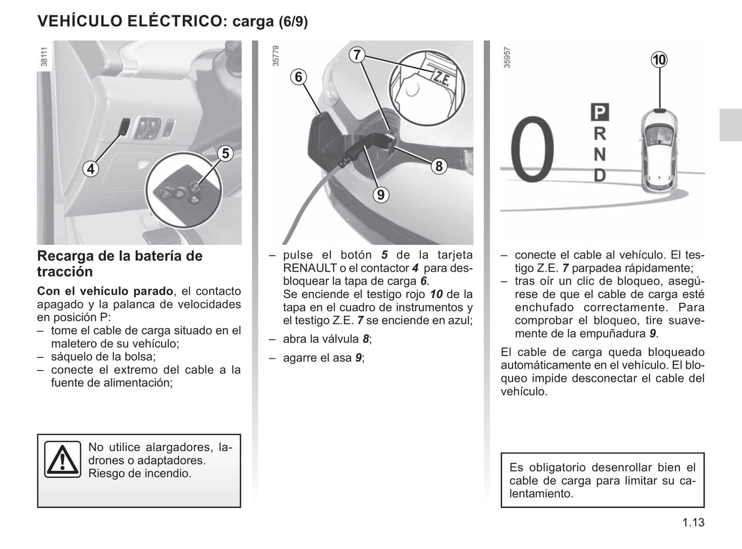 2018-2019 Renault Zoe Owner's Manual | Spanish