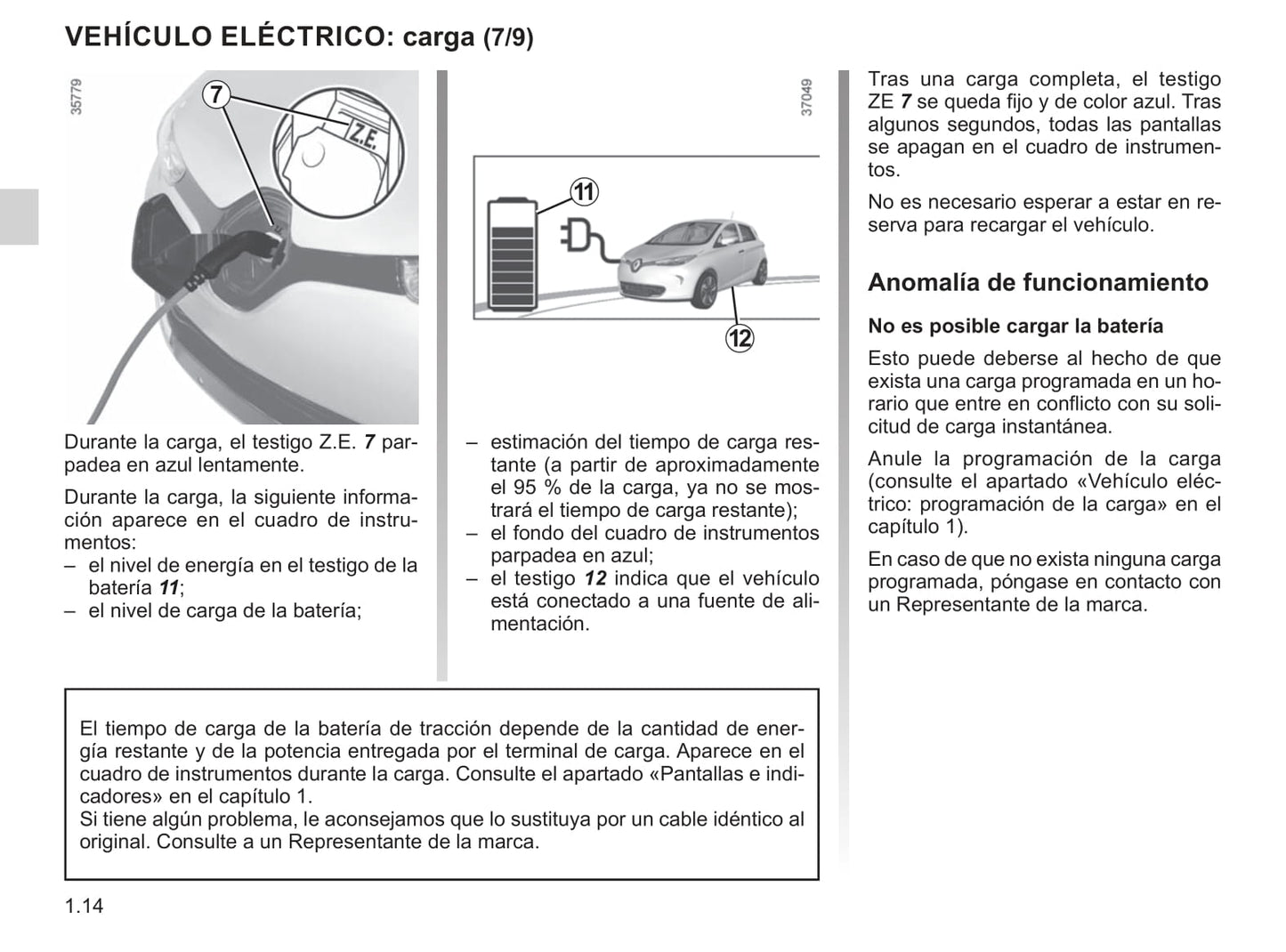 2018-2019 Renault Zoe Owner's Manual | Spanish