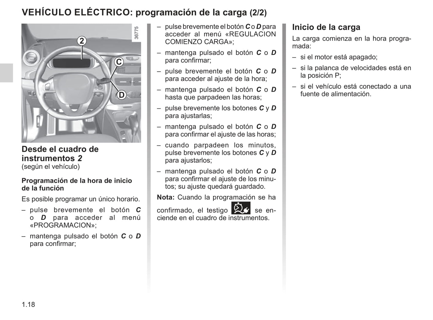 2018-2019 Renault Zoe Owner's Manual | Spanish