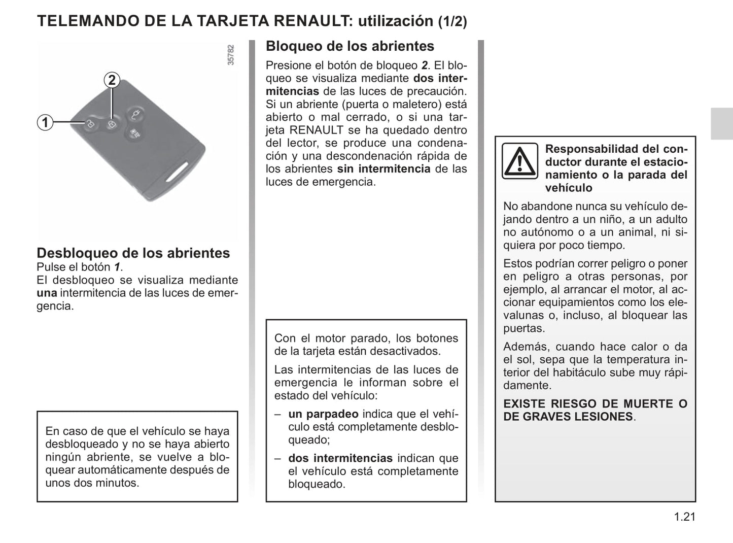 2018-2019 Renault Zoe Owner's Manual | Spanish