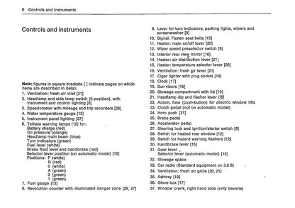 1973 BMW Bavaria/3.0 S Owner's Manual | English