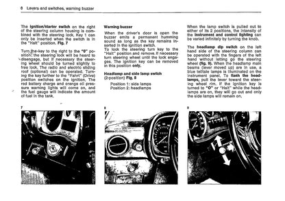 1973 BMW Bavaria/3.0 S Owner's Manual | English