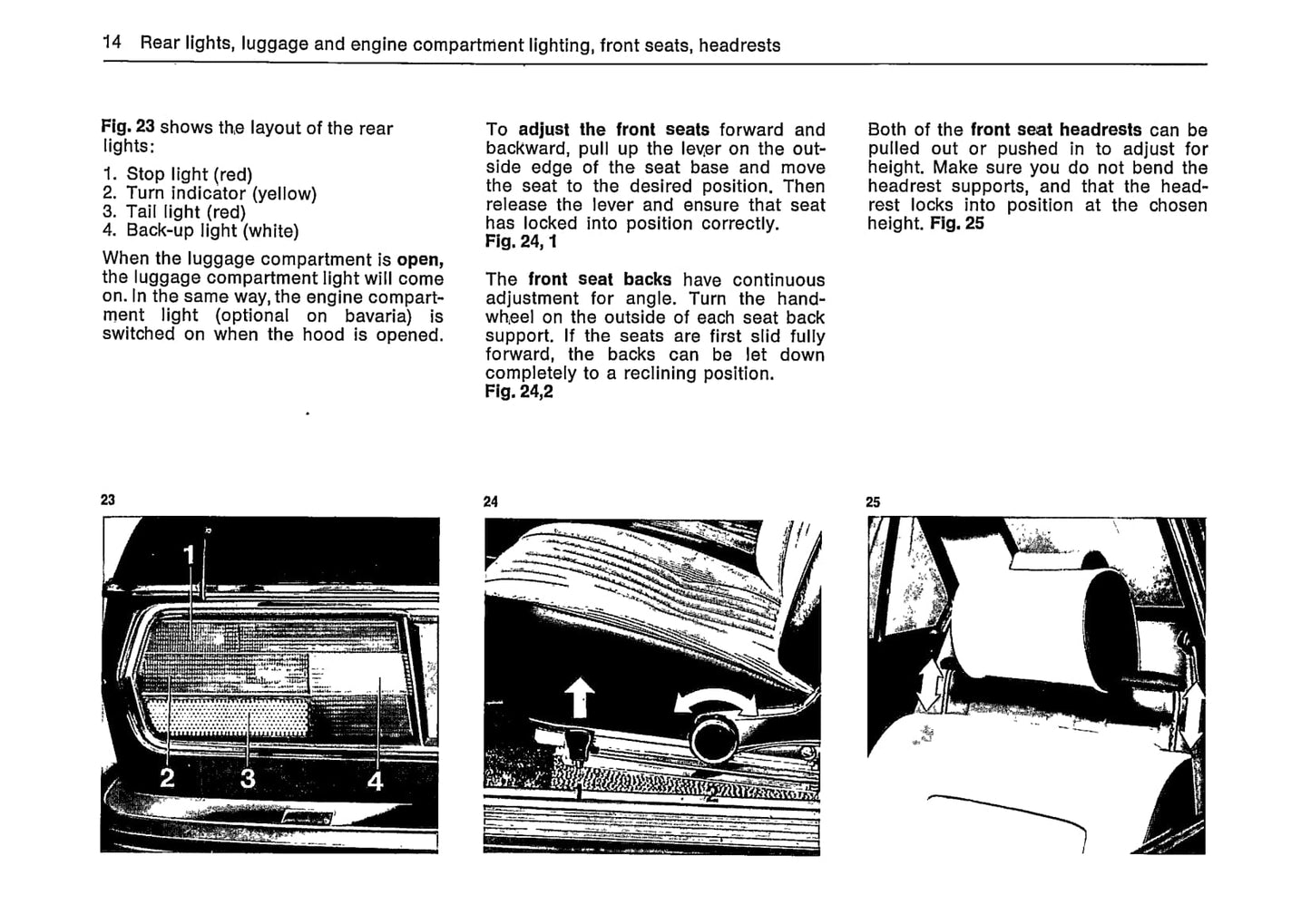 1973 BMW Bavaria/3.0 S Owner's Manual | English