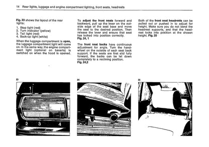 1973 BMW Bavaria/3.0 S Owner's Manual | English