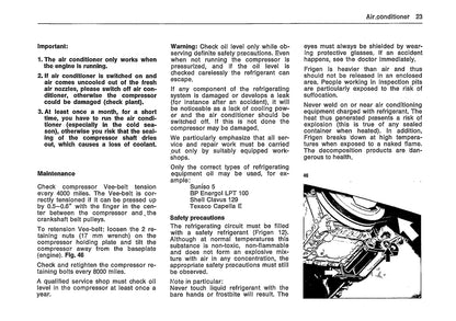 1973 BMW Bavaria/3.0 S Owner's Manual | English