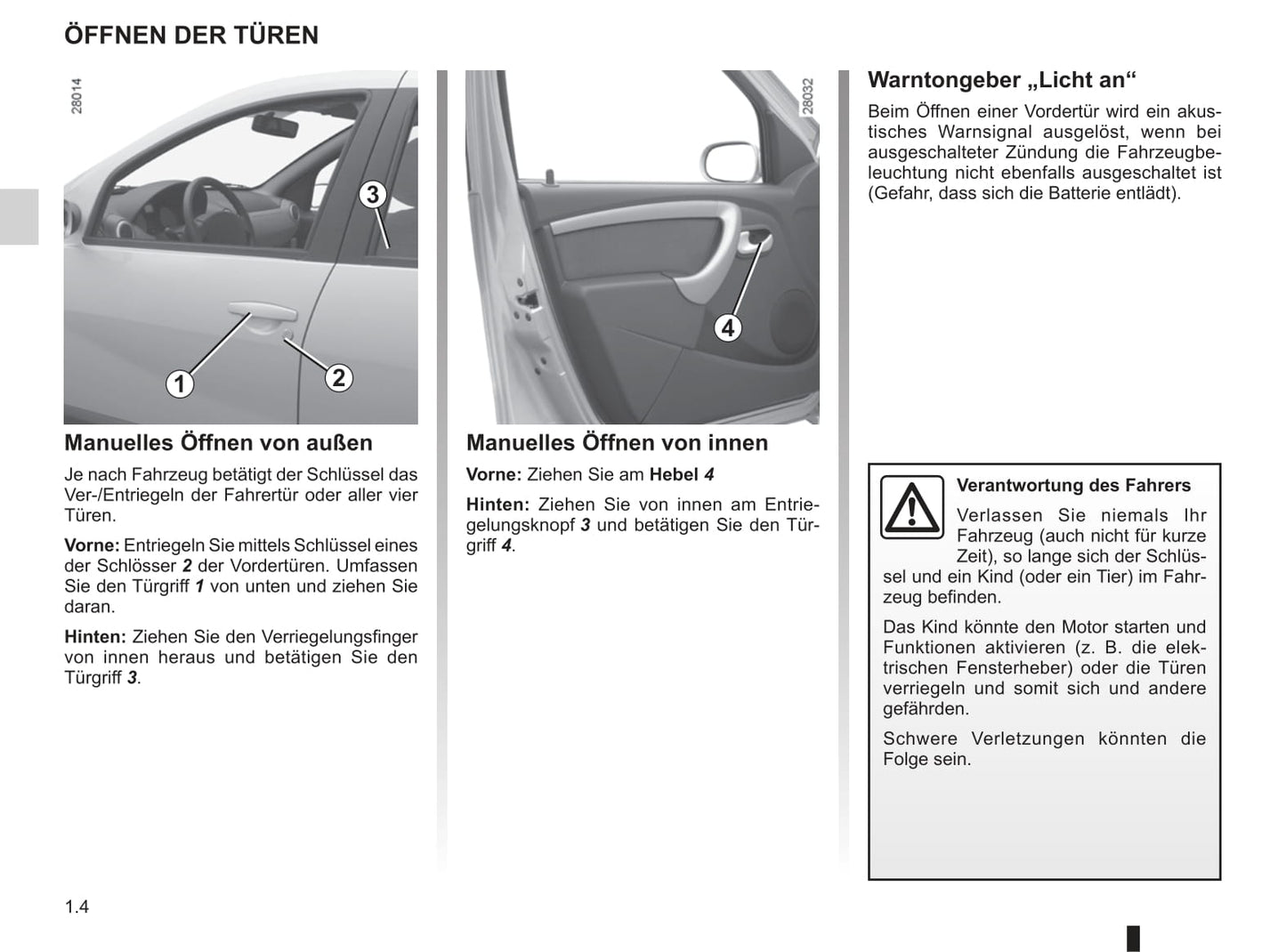 2008-2012 Dacia Sandero Bedienungsanleitung | Deutsch