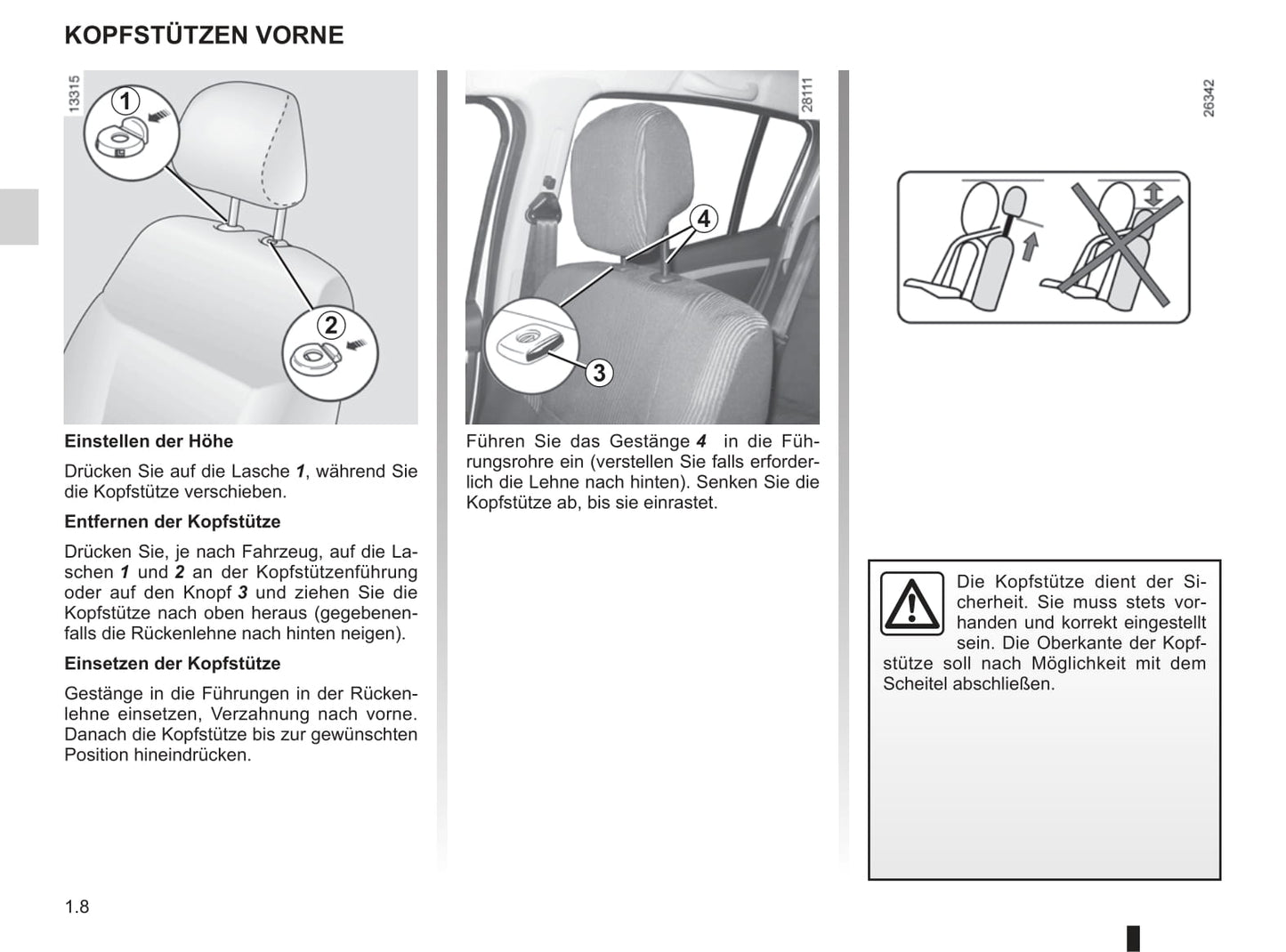 2008-2012 Dacia Sandero Bedienungsanleitung | Deutsch