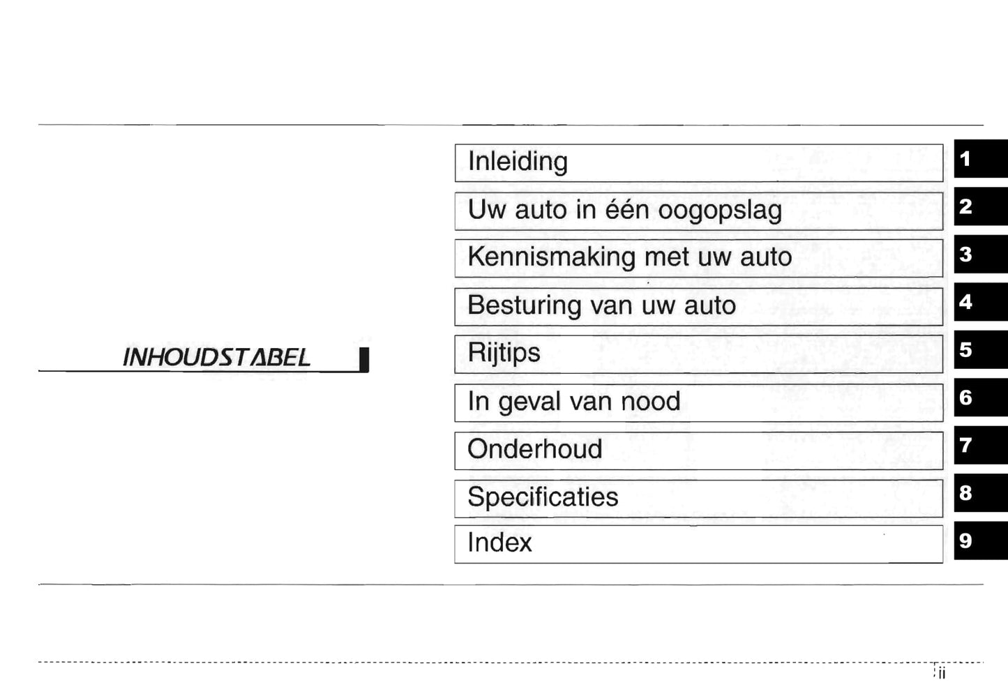 2003-2004 Kia Sorento Owner's Manual | Dutch