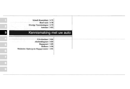 2003-2004 Kia Sorento Owner's Manual | Dutch