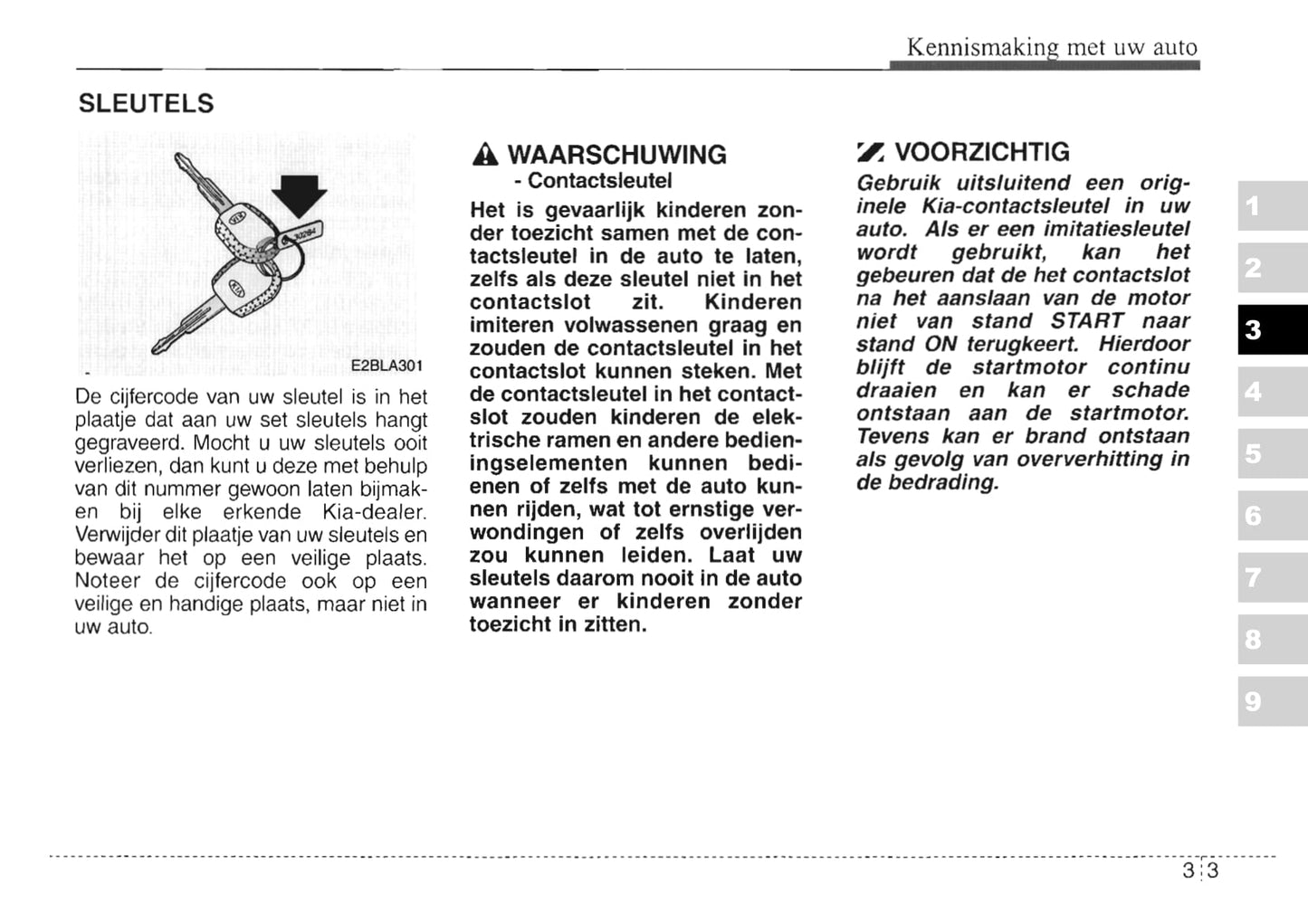 2003-2004 Kia Sorento Owner's Manual | Dutch