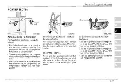 2003-2004 Kia Sorento Owner's Manual | Dutch