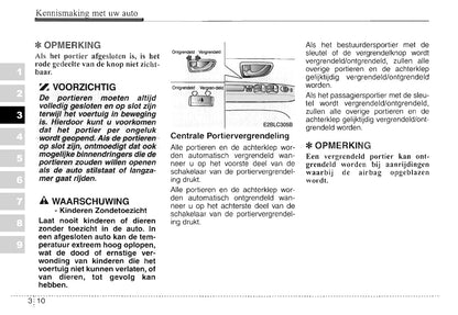 2003-2004 Kia Sorento Owner's Manual | Dutch