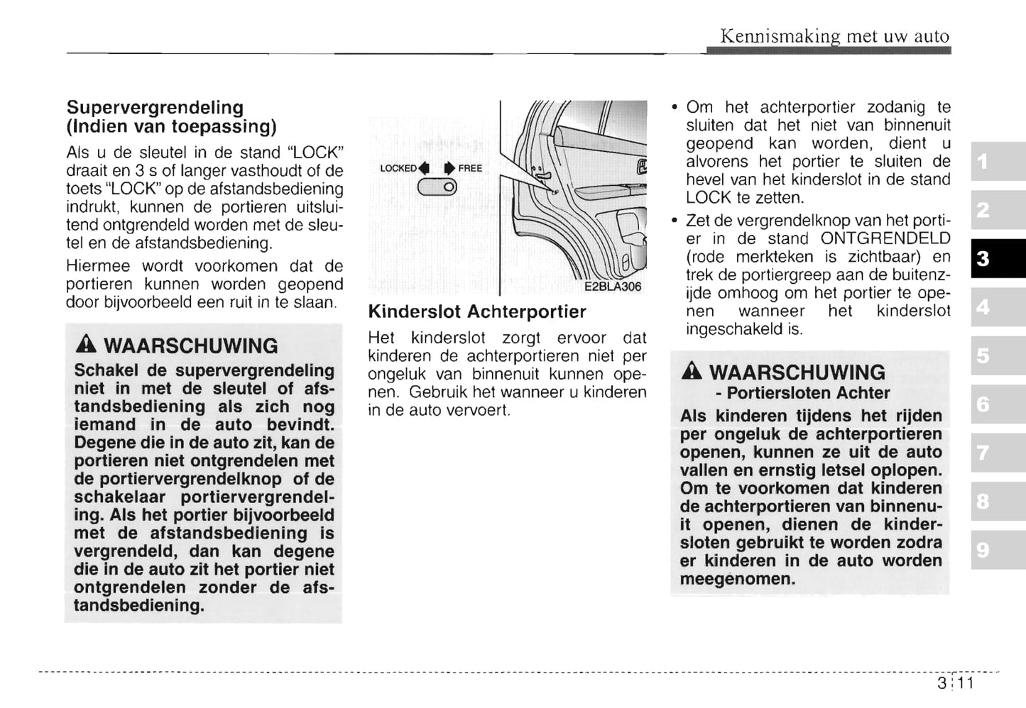 2003-2004 Kia Sorento Owner's Manual | Dutch