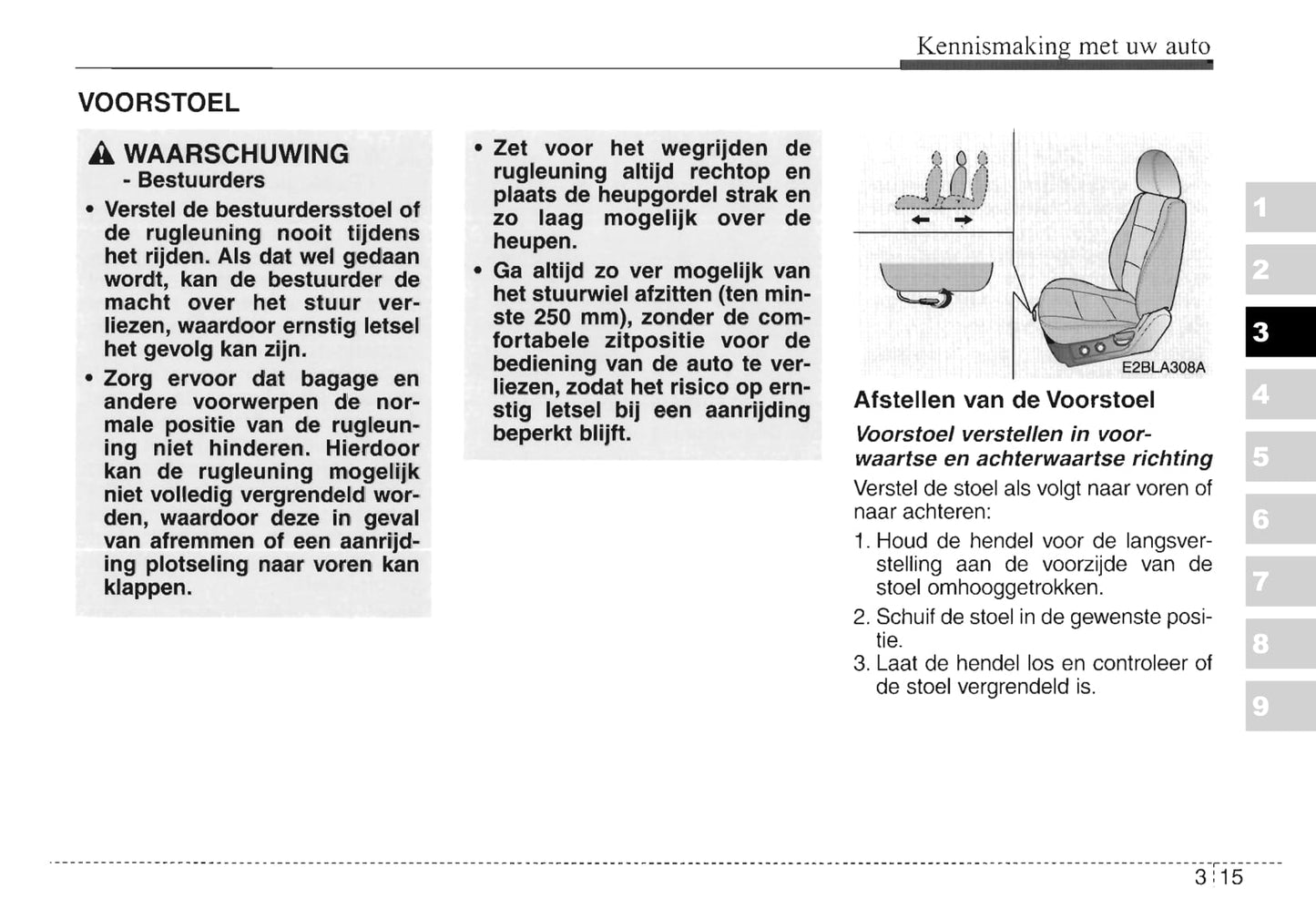 2003-2004 Kia Sorento Owner's Manual | Dutch