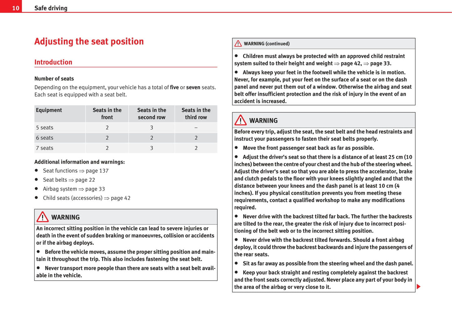 2010-2011 Seat Alhambra Owner's Manual | English