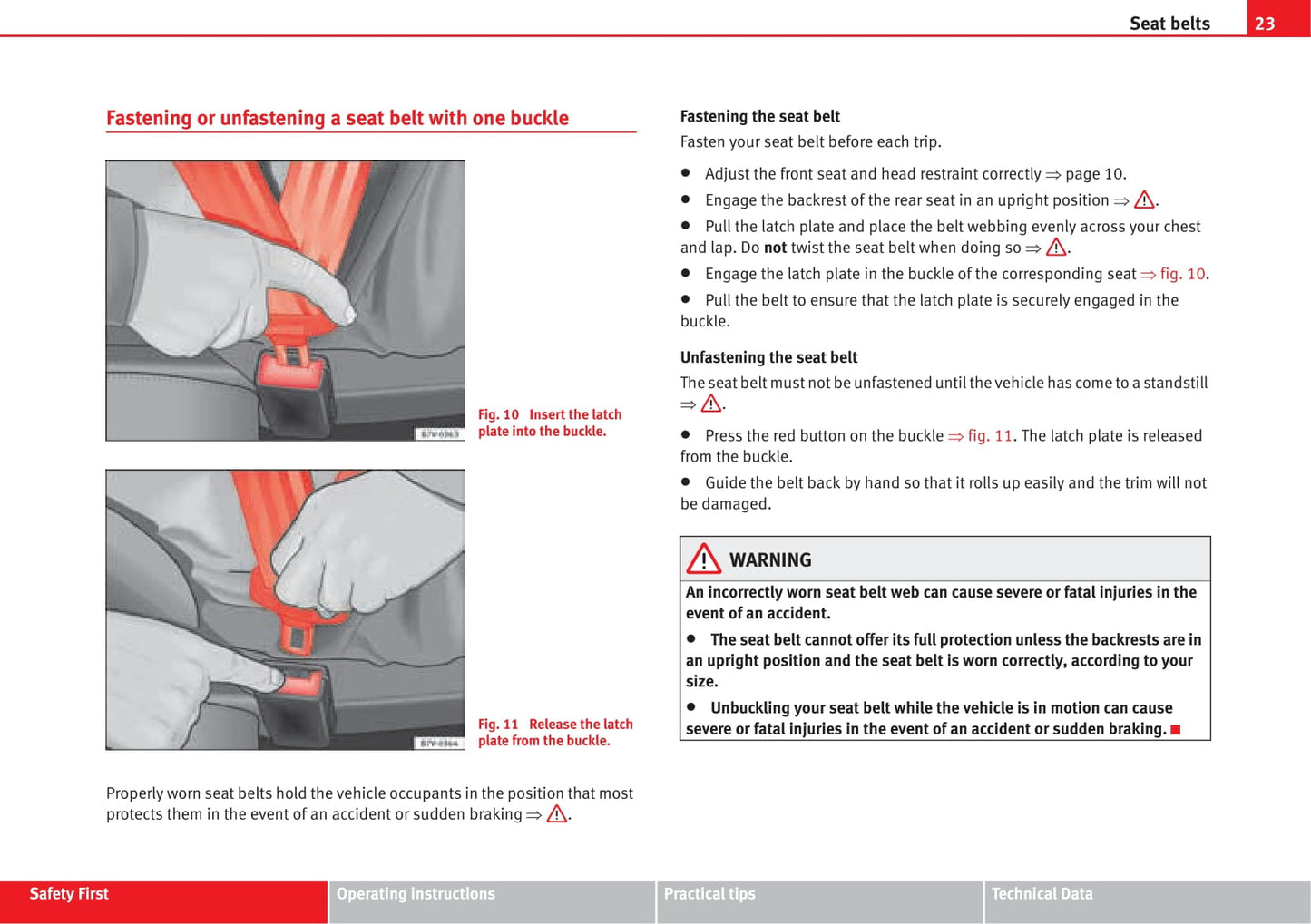 2010-2011 Seat Alhambra Owner's Manual | English