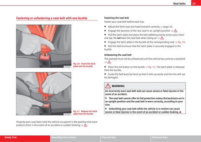 2010-2011 Seat Alhambra Owner's Manual | English