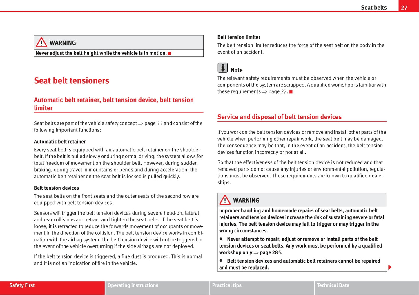 2010-2011 Seat Alhambra Owner's Manual | English