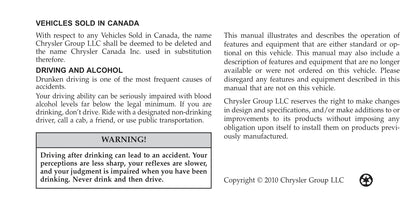 2006-2012 Dodge Nitro Manuel du propriétaire | Anglais