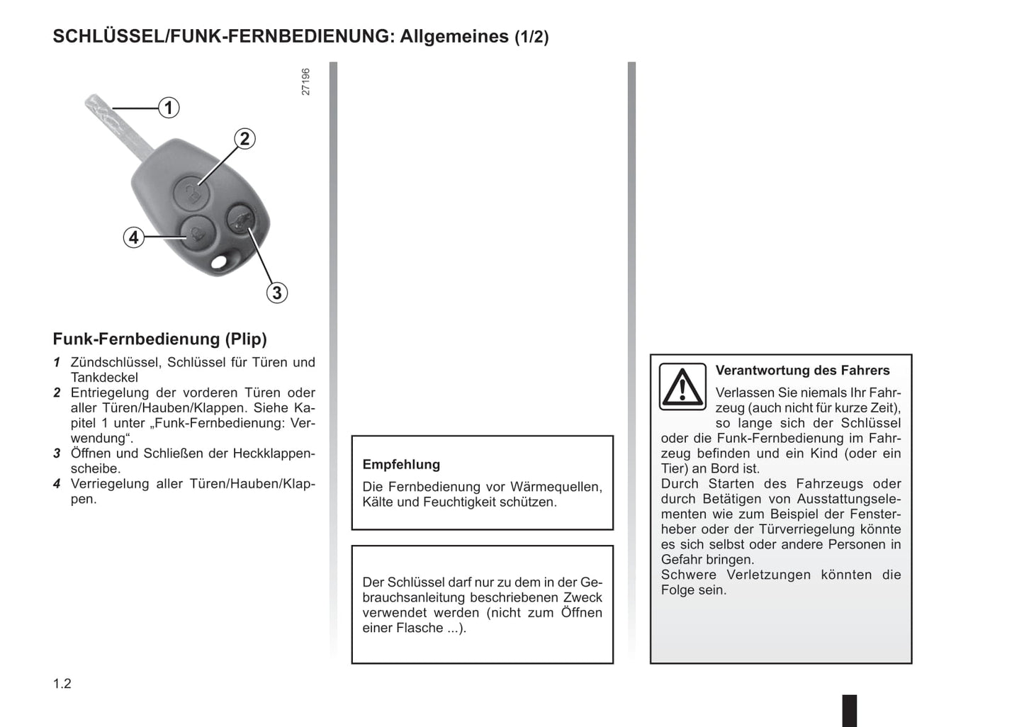 2011-2012 Renault Kangoo Be Bop Owner's Manual | German