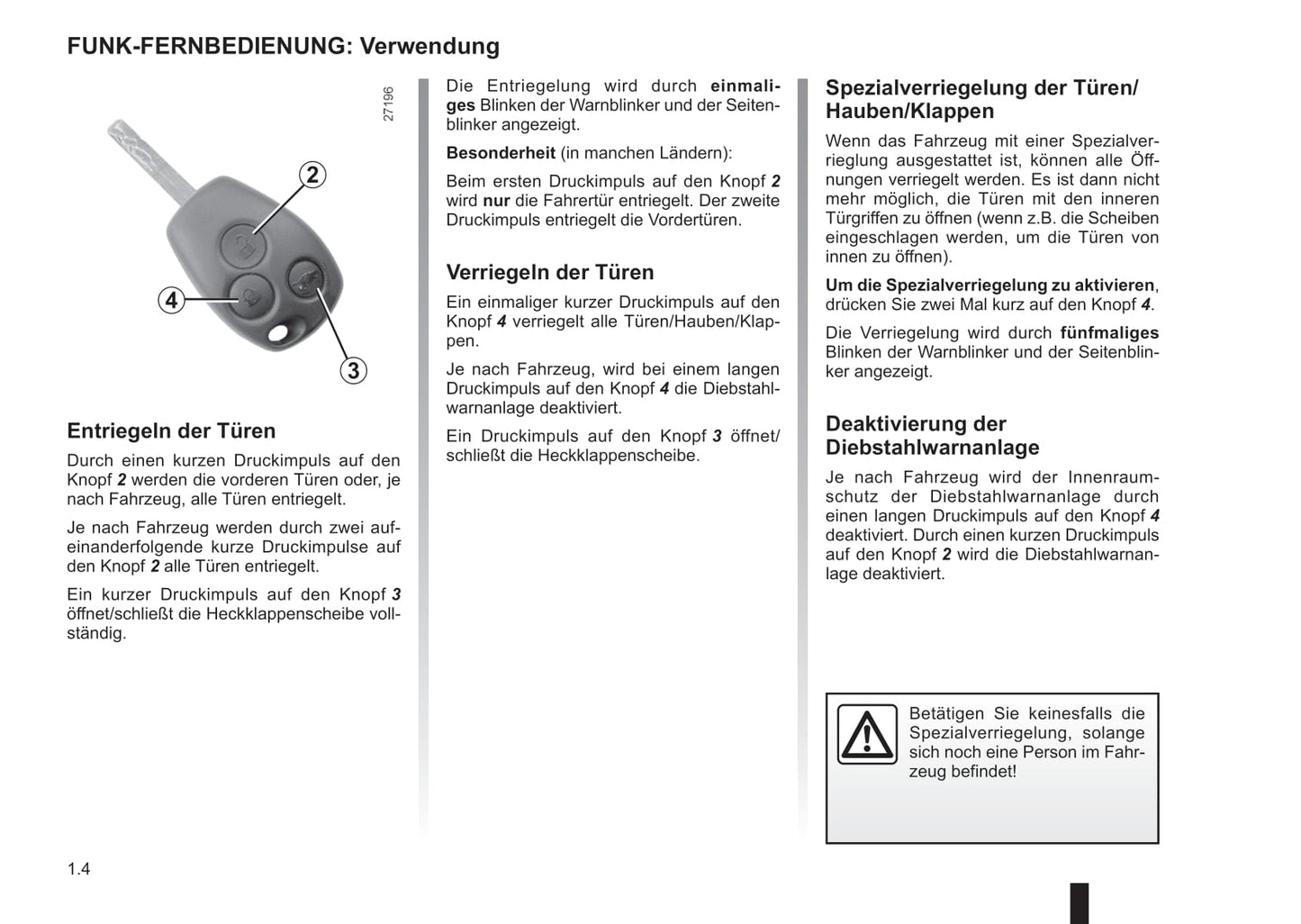 2011-2012 Renault Kangoo Be Bop Owner's Manual | German