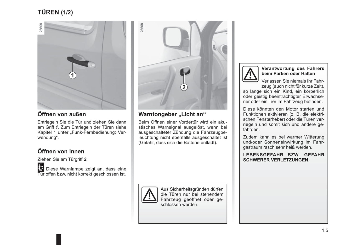 2011-2012 Renault Kangoo Be Bop Owner's Manual | German