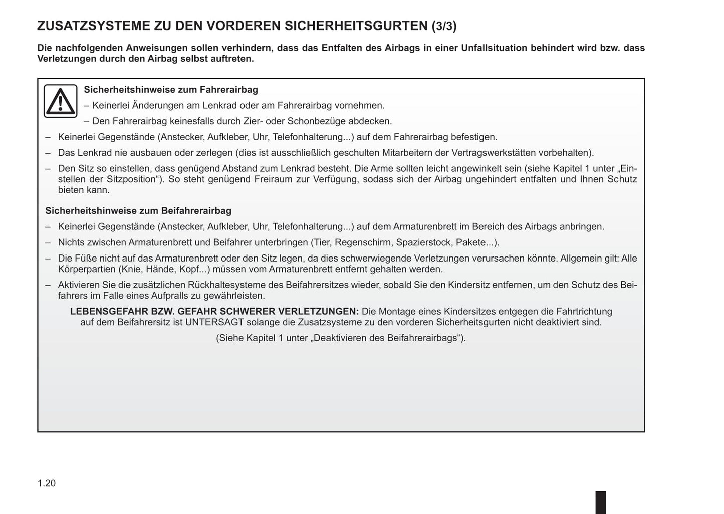 2011-2012 Renault Kangoo Be Bop Owner's Manual | German