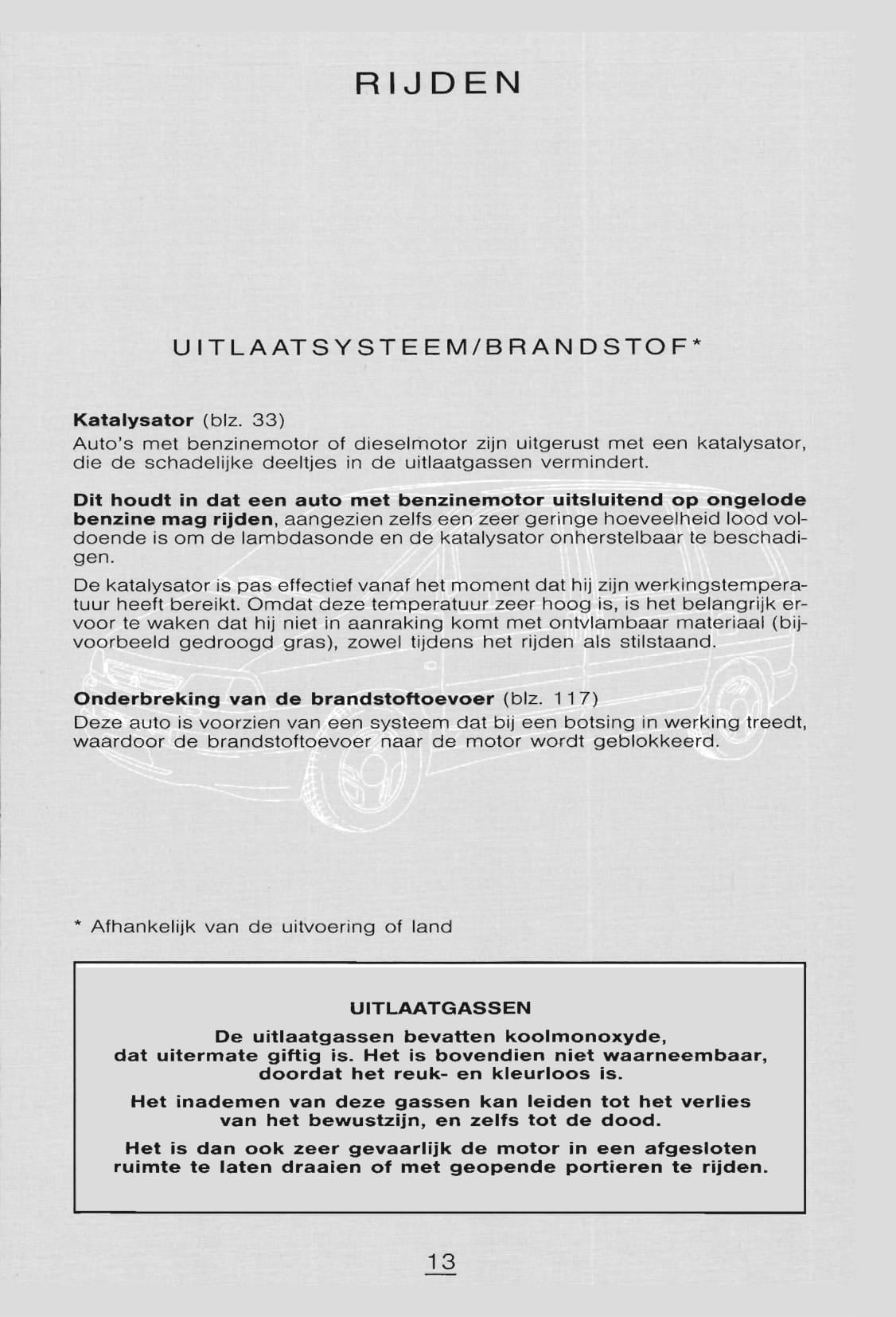 1998-1999 Citroën Evasion Owner's Manual | Dutch