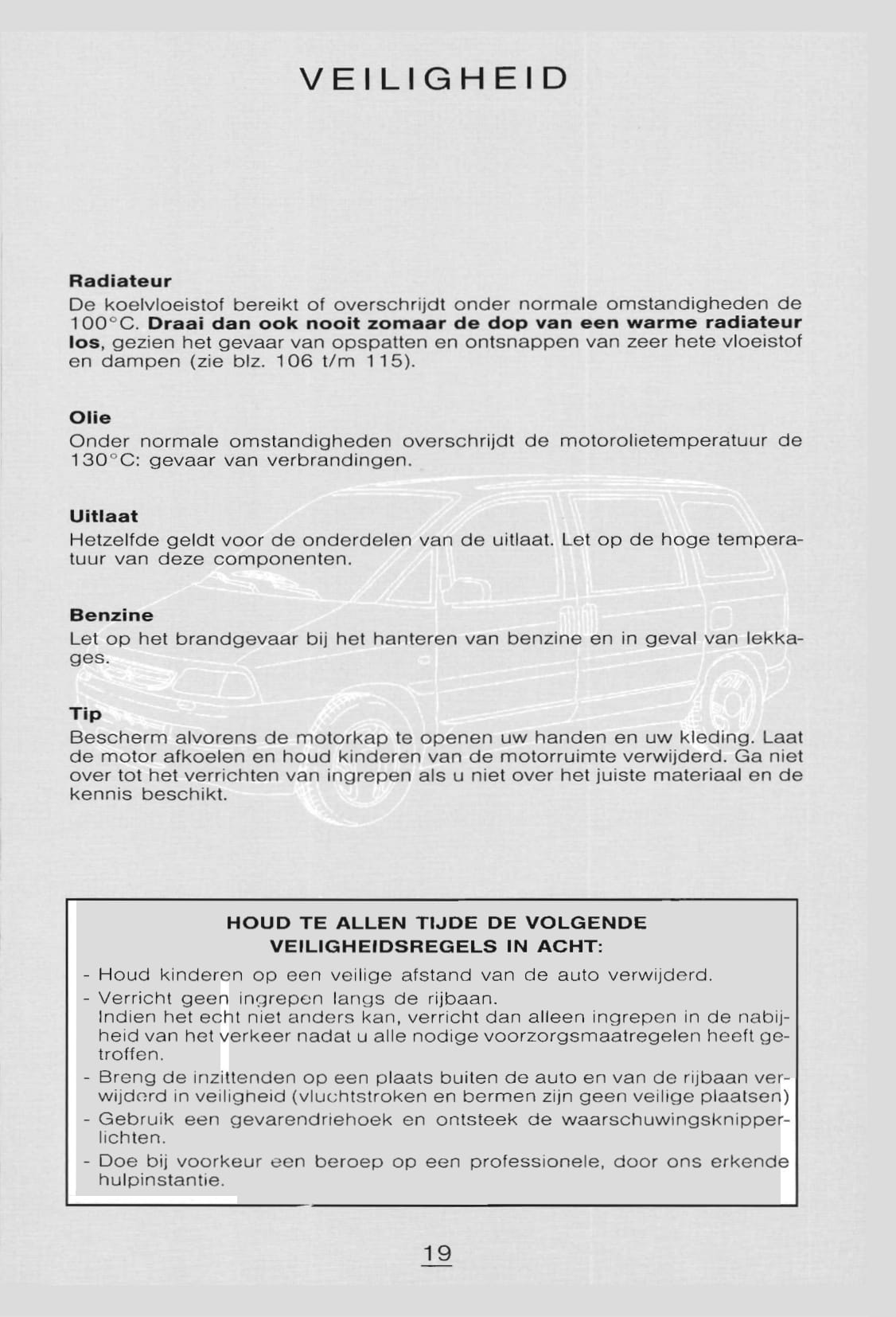 1998-1999 Citroën Evasion Owner's Manual | Dutch